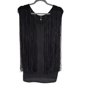Only Cactus Knit Fringe Tank Top Womens Sz M Brownish Gray Clubwear Sleeveless